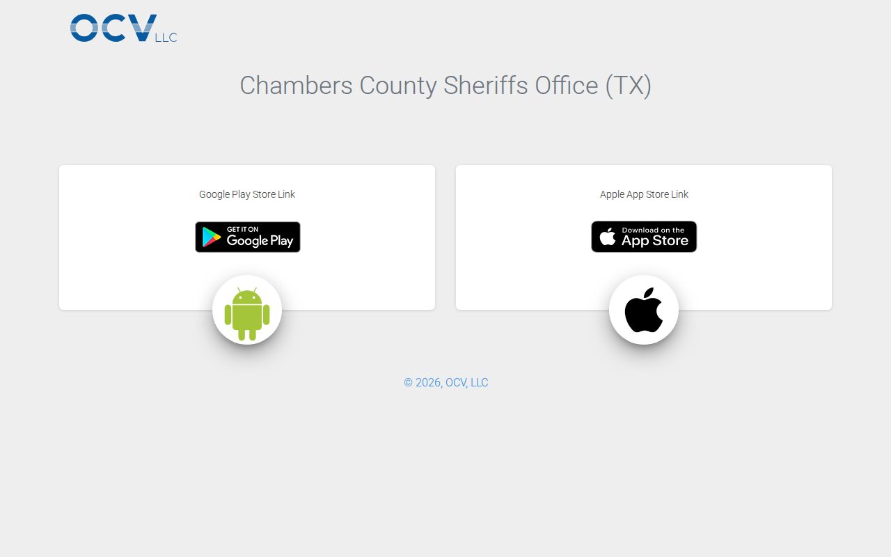 Chambers County Sheriff app for current release information
