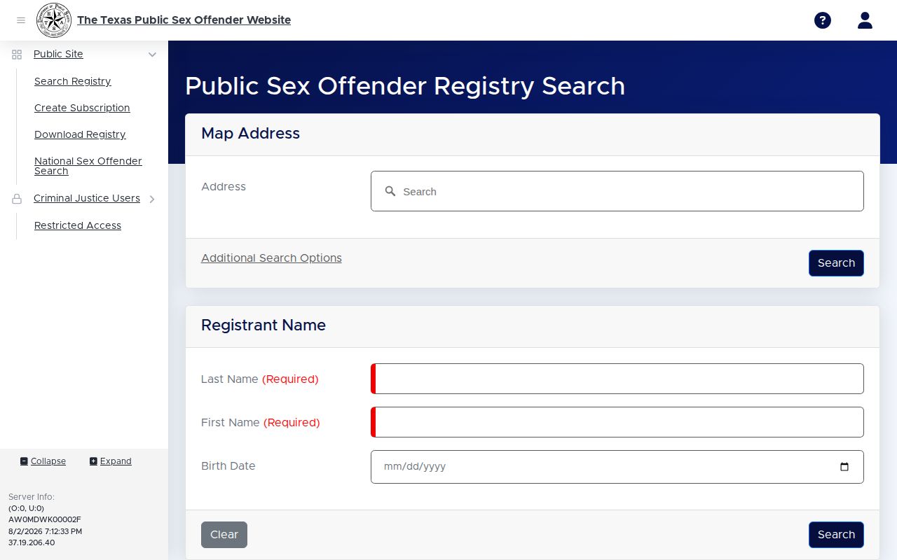 Chambers County released inmate photo limits in the Texas DPS registry